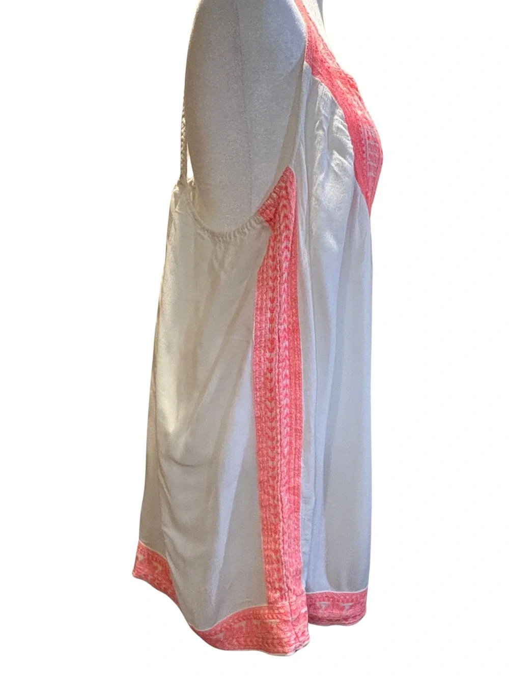 Boho Embroidered Swim Cover Up Dress Tunic Racerback Beach